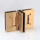 FORGE SHOWER HINGE GLASS TO GLASS BACK TO BACK 10mm glass - Brushed Brass
